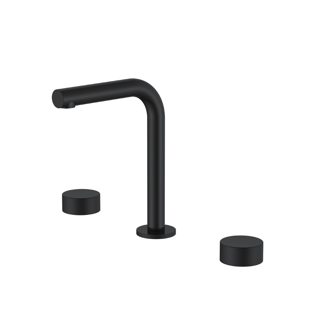 Смеситель на столешницу Boheme STICK SPIRALE на 3 отв. BLACK 152-B.4