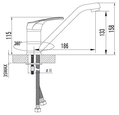 Смеситель Lemark Omega LM3104C для кухонной мойки