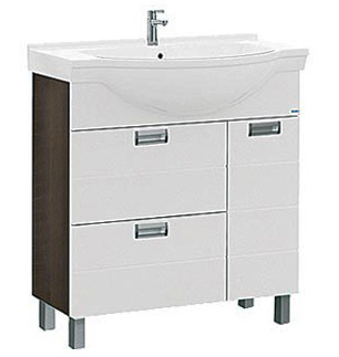 Тумба с раковиной Aquanet Сити 80 венге