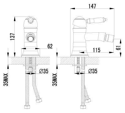 Смеситель Lemark Villa LM4808B для биде