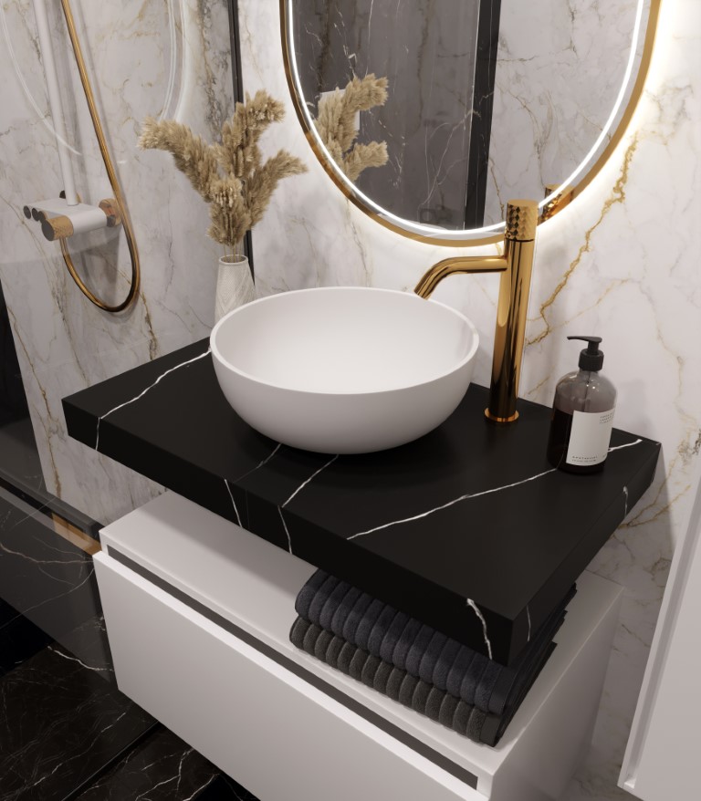 Столешница прямая Boheme FLAT NERO MARQUINA 810*460*70 869-080-NM