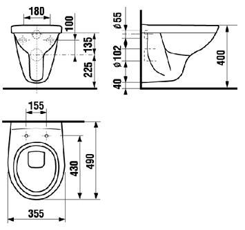 Унитаз подвесной Jika Lyra 2137.2 укороченный