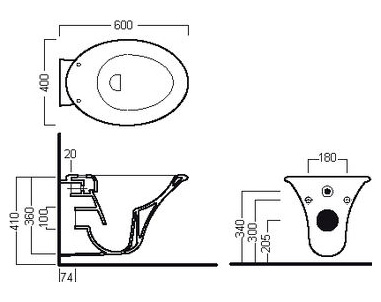 Унитаз подвесной Hatria Sculture