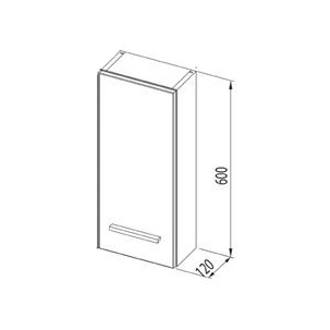 Шкаф Aquanet Данте 25  R