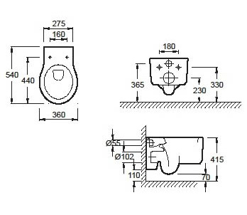Унитаз подвесной Jacob Delafon Formilia Viragio E4773