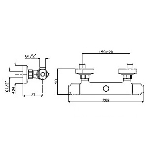 Термостат Gattoni Termostatici TS226C0 для душа