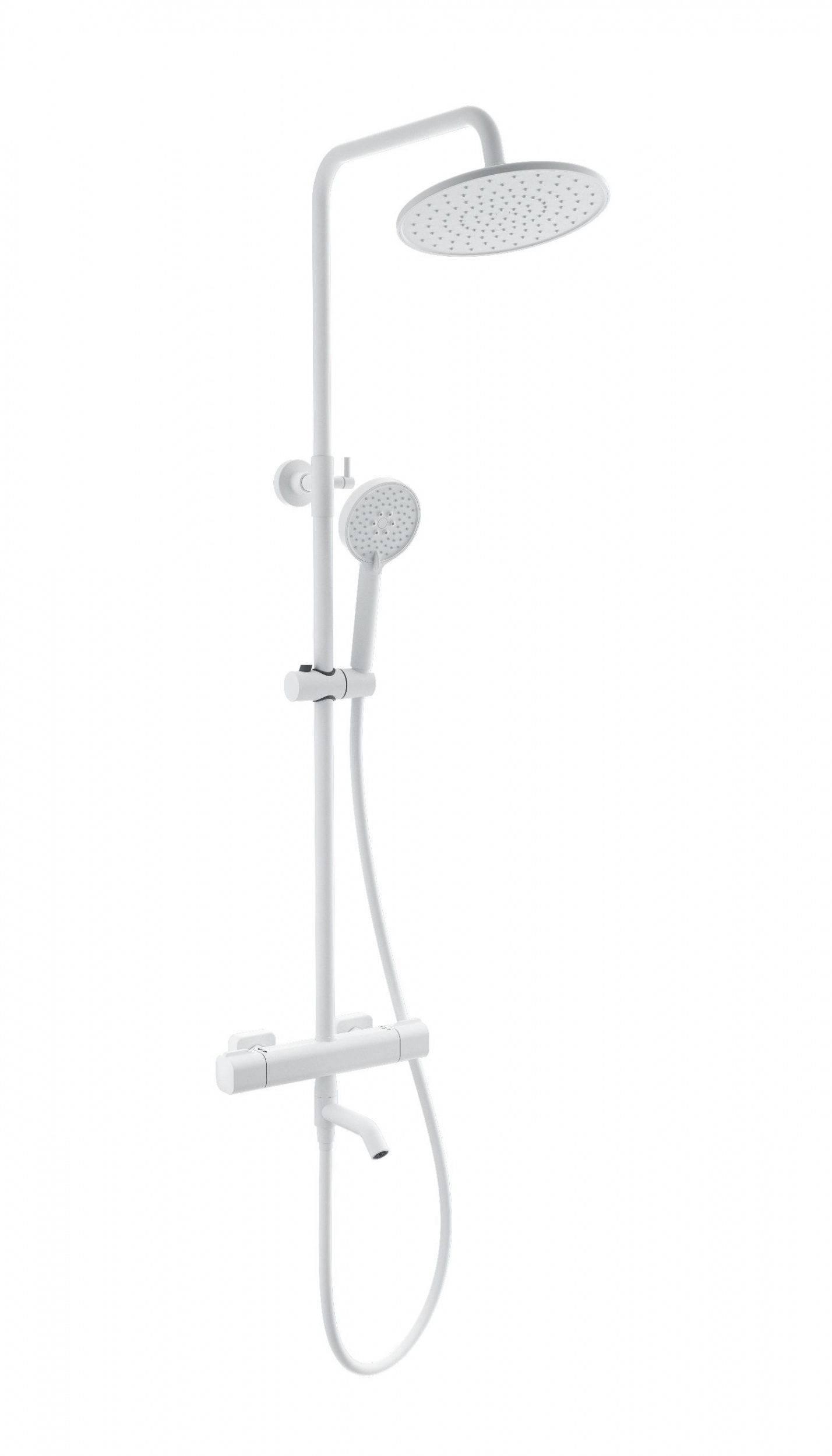 Душевая система с термостатом WONZON & WOGHAND STAY 1, Белый матовый WW-B3051-A1-MW