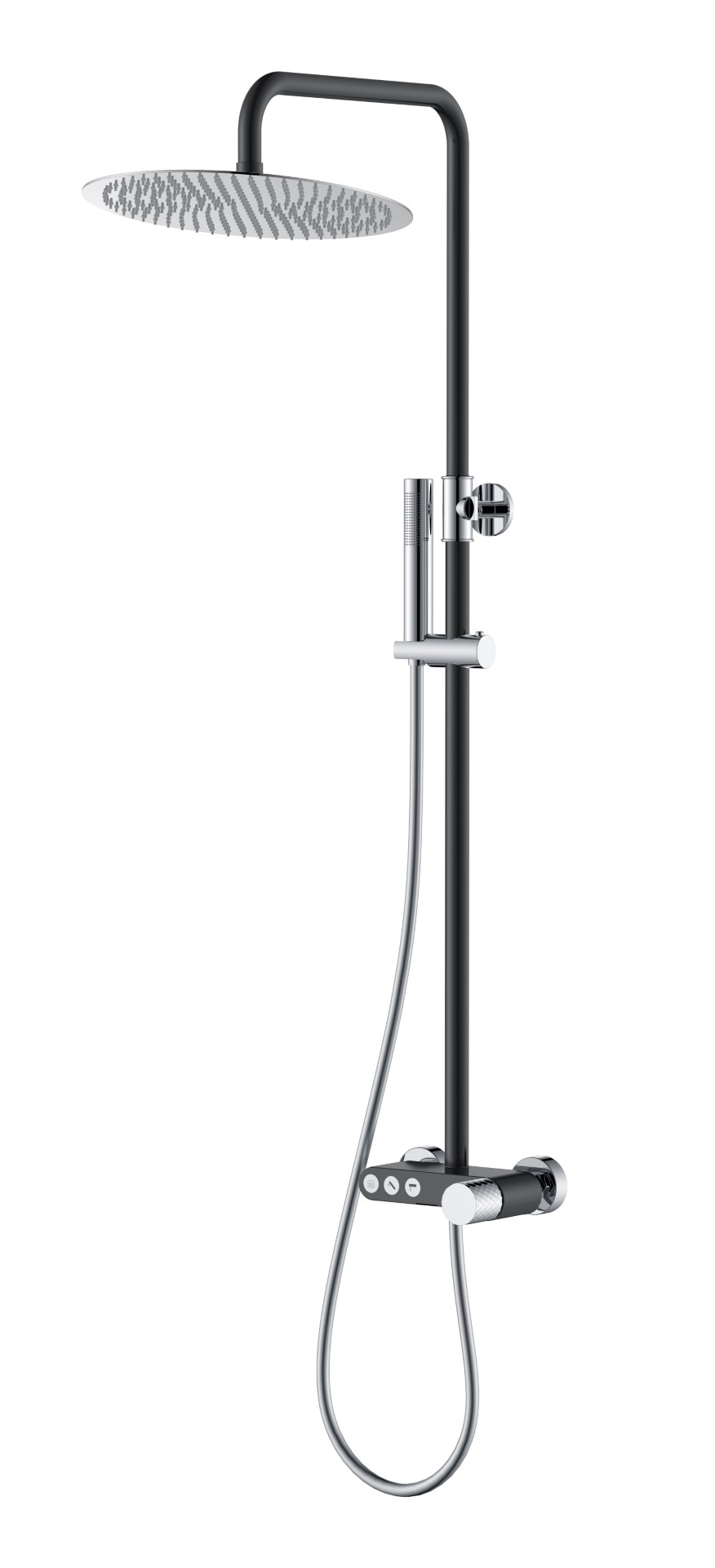 Стойка для душа Boheme STICK BLACK DIAMOND CHROME 128-BCR