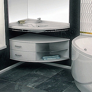 Тумба с раковиной Aquanet Корнер Open  L