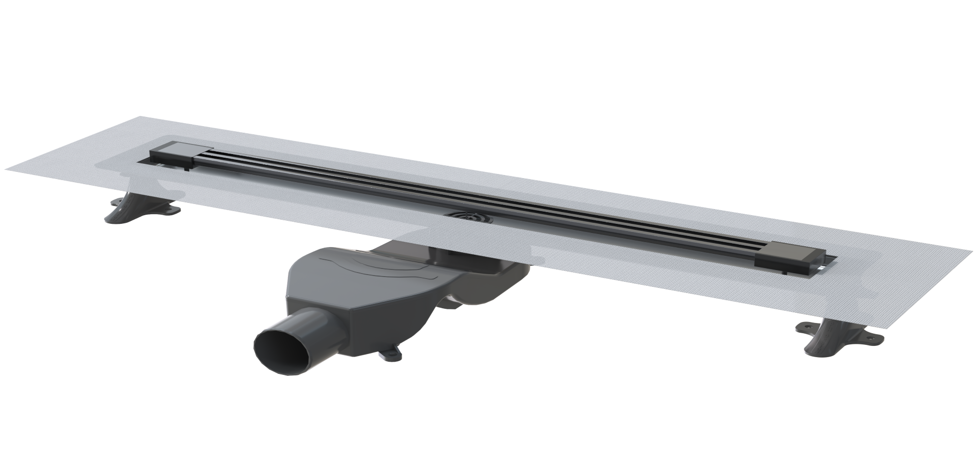 Душевой лоток Boheme B&T INFINITY 80см, нерж.сталь GUN METAL 981-80-GM