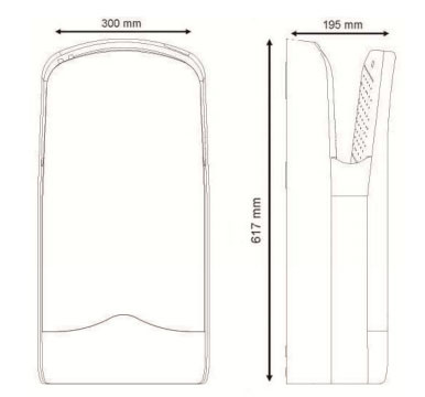 Сушилка для рук Nofer V-JET Triblade автоматическая 1760 W цветная 01305 C