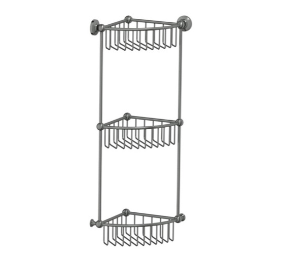 Полка 3SC Stilmar STI 409 угловая, 3-х ярусная, античное серебро