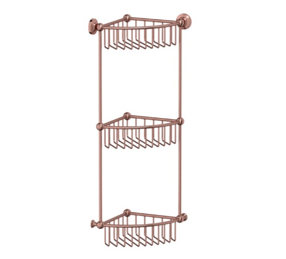 Полка 3SC Stilmar STI 609 угловая, 3-х ярусная, античная медь