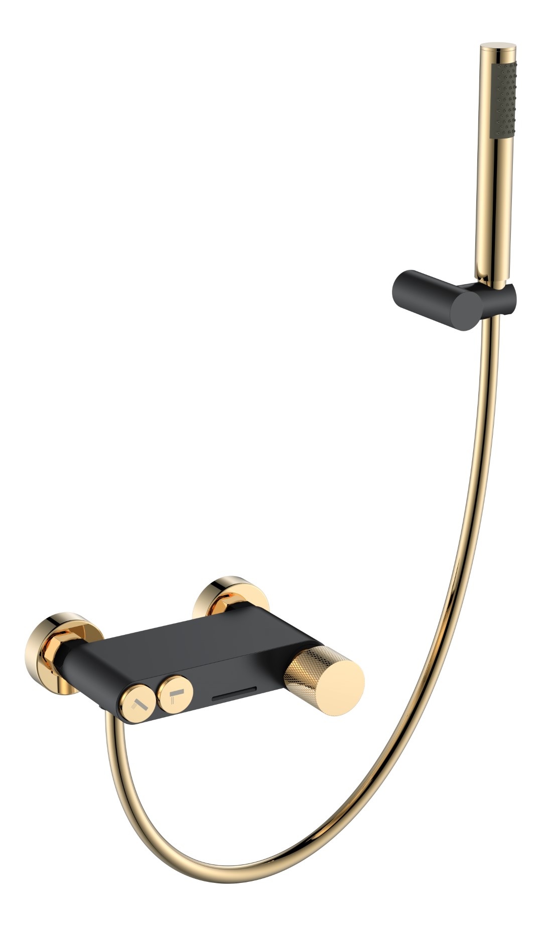 Смеситель Boheme STICK для ванны BLACK TOUCH GOLD 123-BG.2