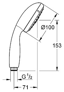 Душевой комплект Grohe Tempesta 3х позиционный