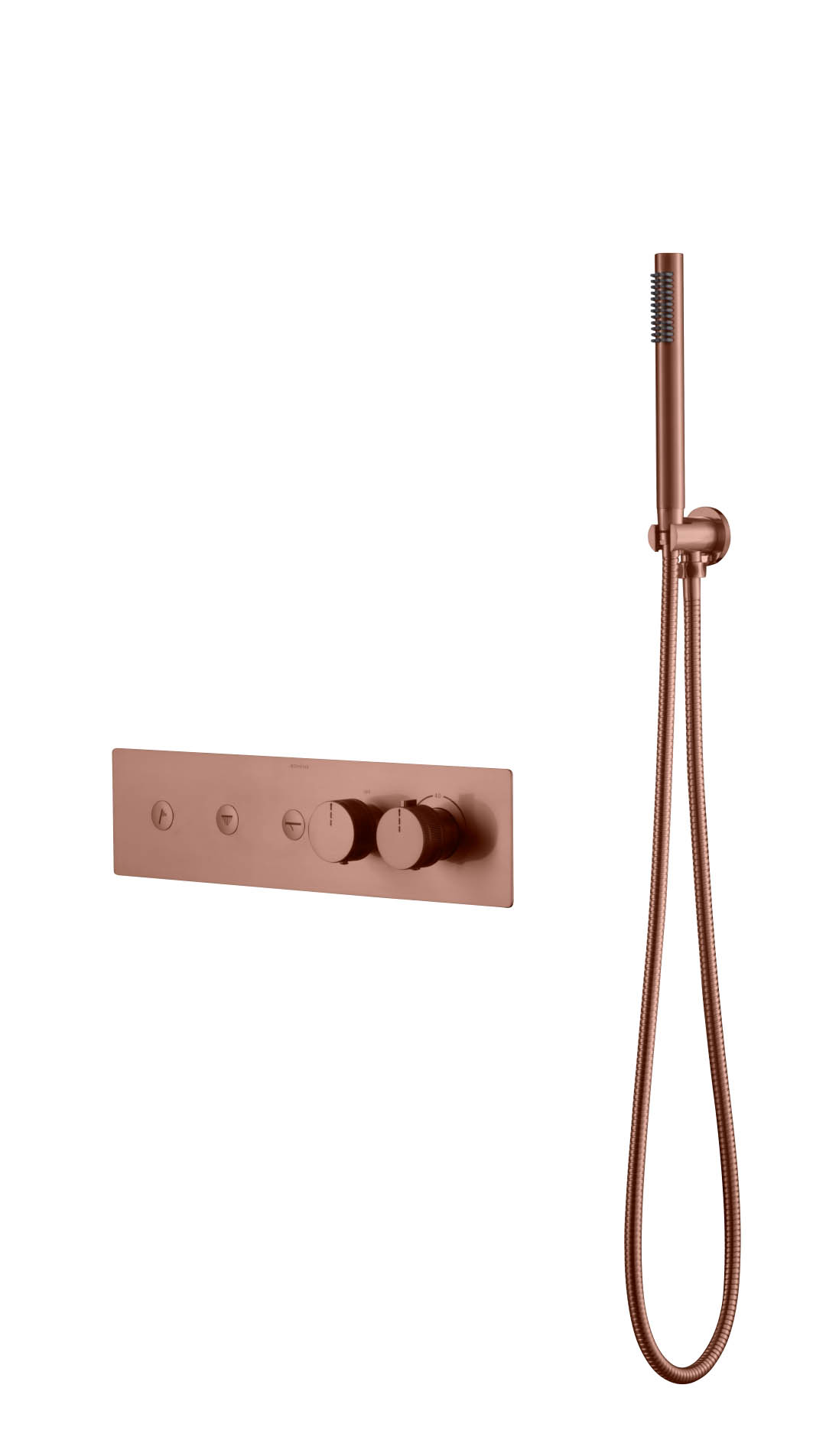 Смеситель Boheme FUSION TERMO с ручным душем COPPER BRUSHED 131-SYS-CB