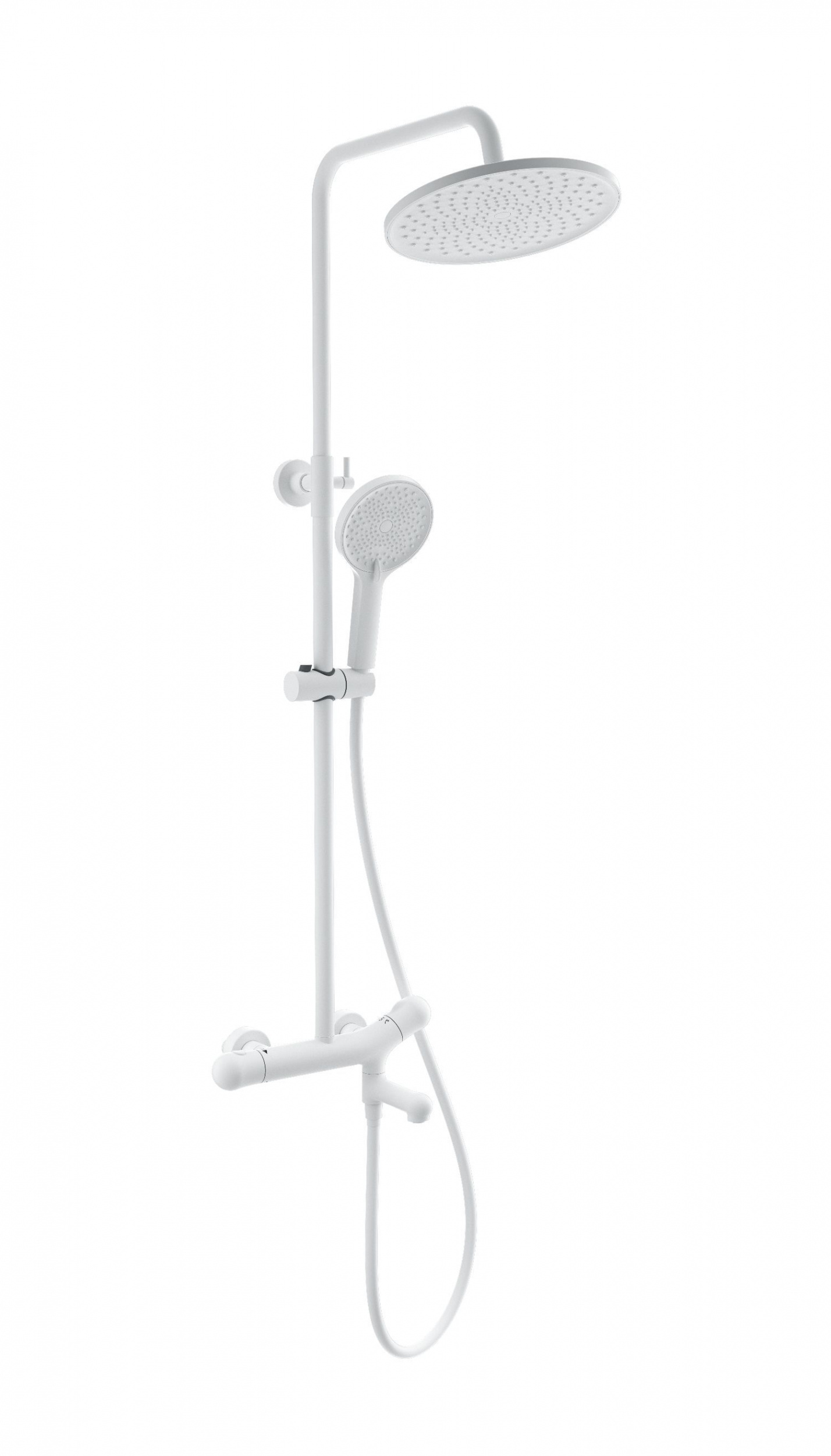 Душевая система с термостатом WONZON & WOGHAND T-1000, Белый матовый WW-B3057-A-MW