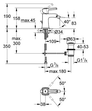 Смеситель Grohe Grandera 23315000 для биде