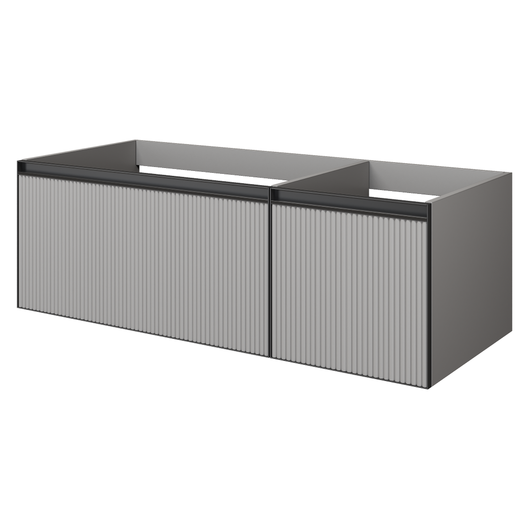 Armadi Art QUATRO 2 120см (80+40) тумба LUNA FUGA профиль ANTHRACITE 790-M2-120-L-RIB-A