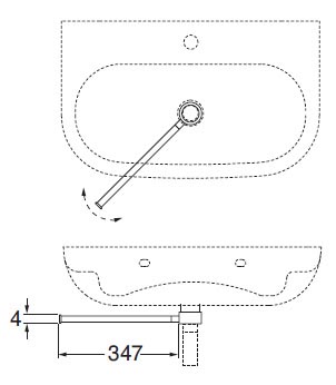 Раковина Azzurra Nuvola NUV200B1/75