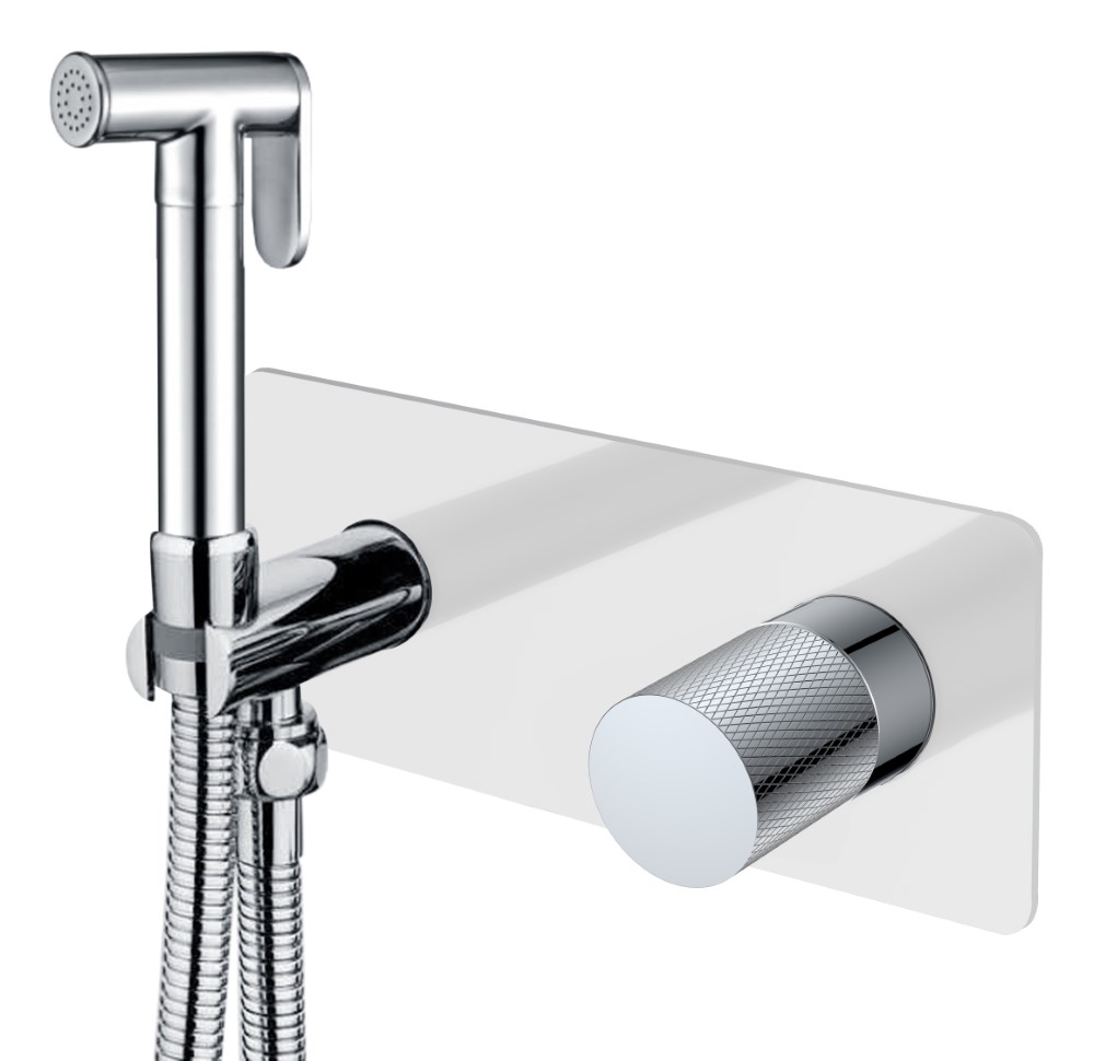 Смеситель гигиенический Boheme STICK WHITE TOUCH CHROME 127-WCR.2