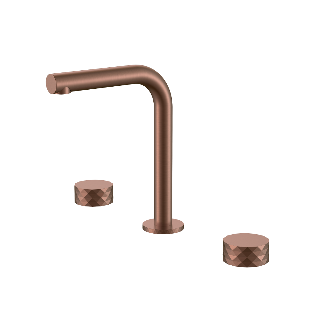 Смеситель на столешницу Boheme STICK DIAMOND на 3 отв. BRUSHED BRONZE 152-BRB.1