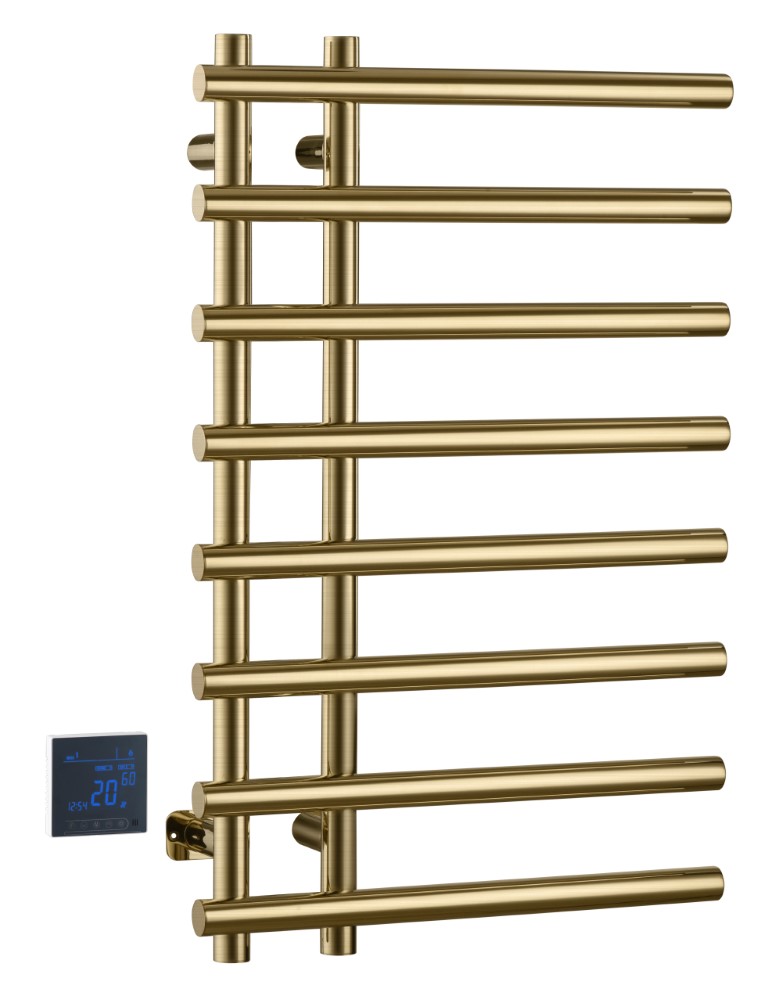 Полотенцесушитель электрический круглый сухой Boheme MATT GOLD 722-MG