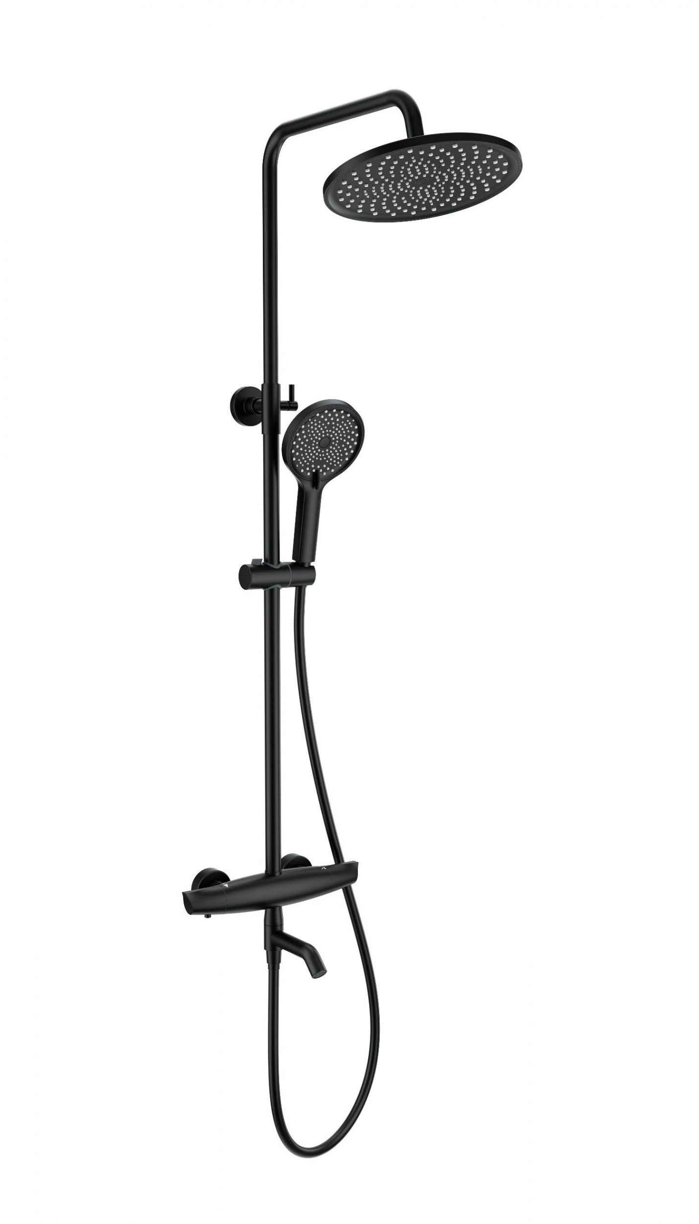 Душевая система с термостатом WONZON & WOGHAND CAPSULE, Черный матовый WW-B3031-A2-MB