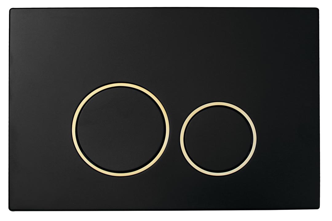 Кнопка для инсталляции, пластик Boheme BLACK GOLD, круглая 663