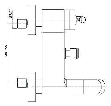 Смеситель GPD Frezia MBB100 для ванны с душем
