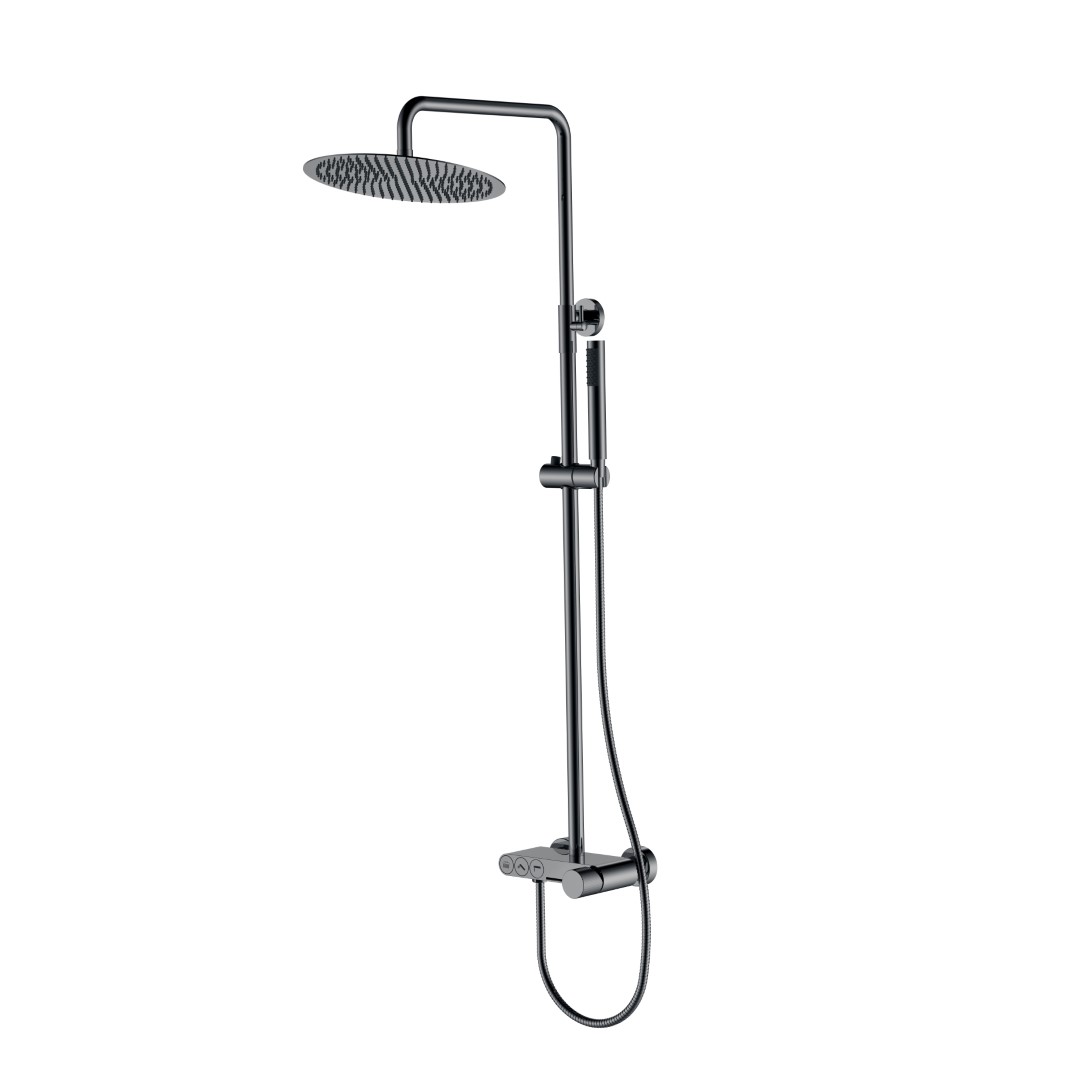 Стойка для душа Boheme STICK Shine Gun Metal SPIRALE 128-SGM.4