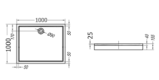 Поддон для душа Kolpa San Flamenco 100x100