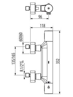 Термостат Tres Loft-tres 20016401 для душа