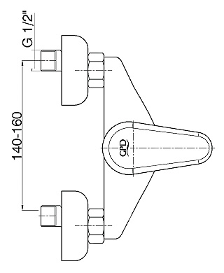 Смеситель GPD Tigra MDB110 для душа