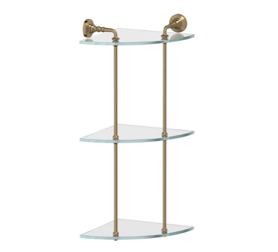 Полка 3SC Stilmar STI 519 угловая, 3-х ярусная, античная бронза