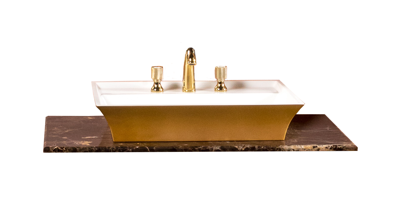 Столешница мрамор 101см Armadi Art Emperador Dark см под LV-6 чашу 857-101-ED LV6