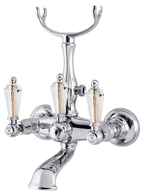 Смеситель Caprigo Adria Swarovski 01-011-crm для ванны с душем
