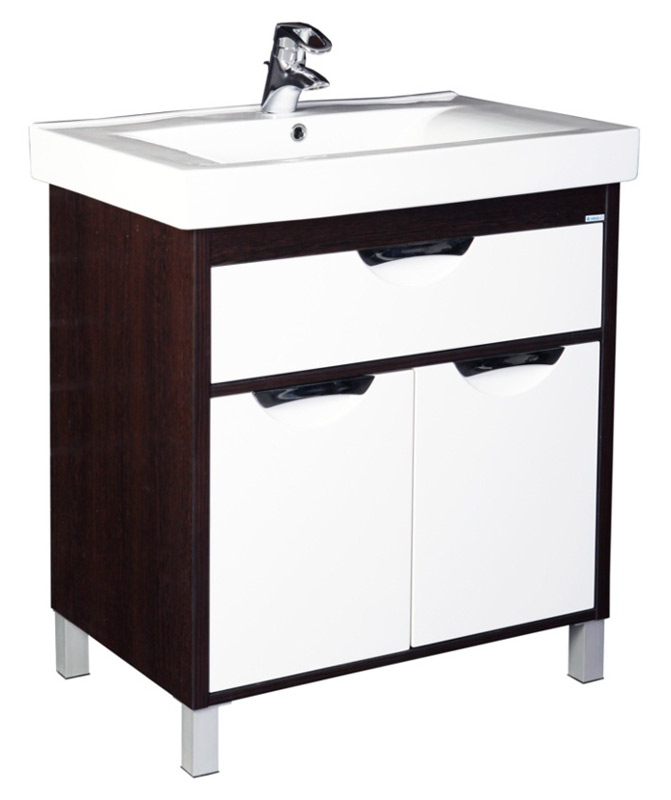 Тумба с раковиной Aquanet Гретта 75 венге