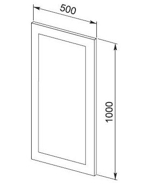 Зеркало Aquanet Нота 50х100 лайт