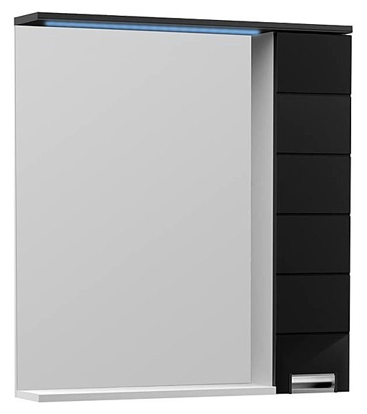 Зеркало-шкаф Aquanet Доминика 90 черный