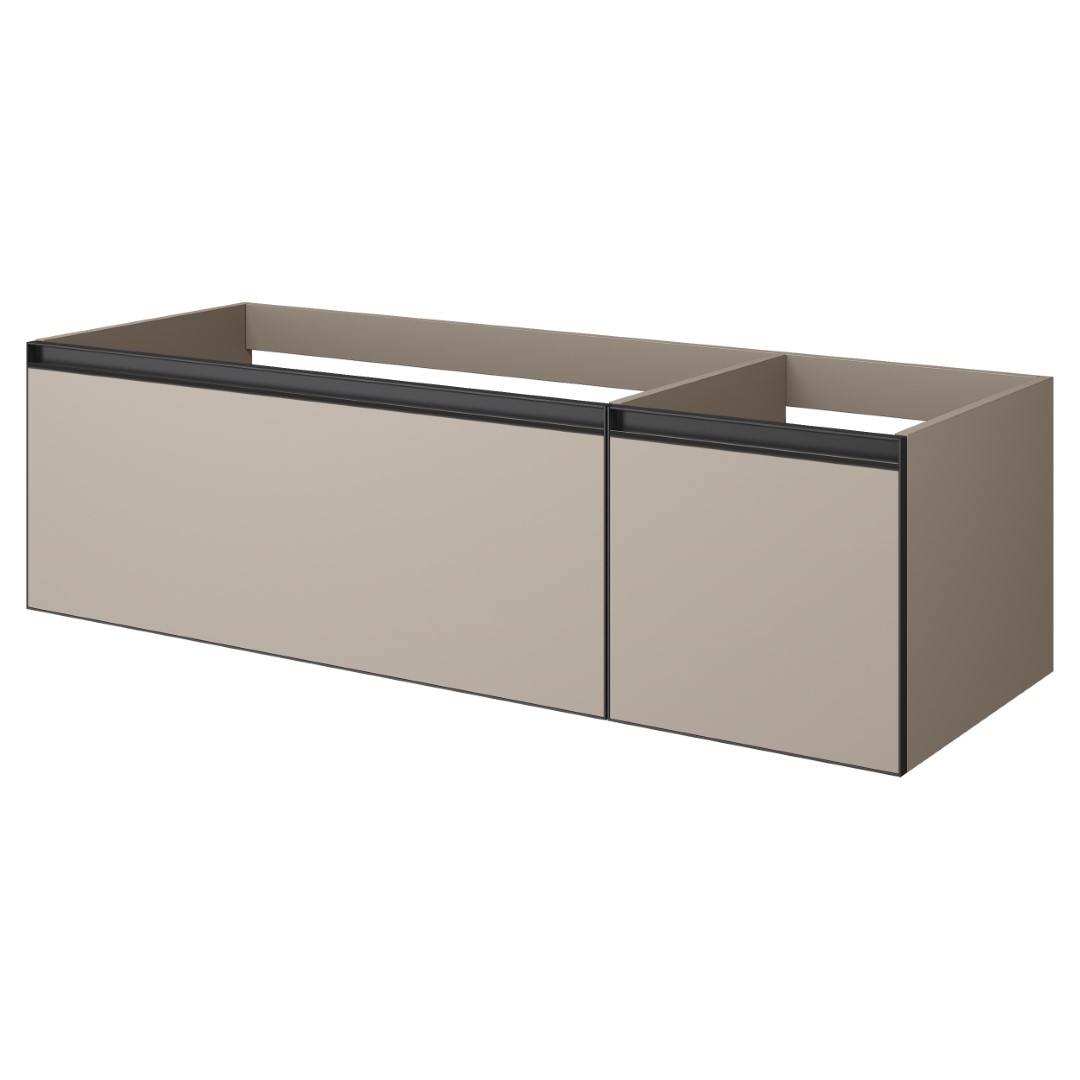 Armadi Art QUATRO 2 140см (100+40) тумба DAPHNE профиль ANTHRACITE 790-M2-140-D-A