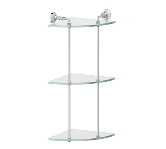 Полка 3SC Stilmar STI 019 угловая, 3-х ярусная, хром