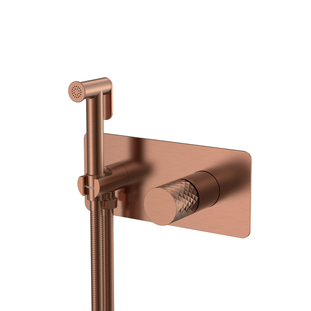 Смеситель гигиенический Boheme STICK COPPER BRUSHED ручка DIAMOND 127-CB