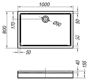 Поддон для душа Kolpa San Flamenco 100x80