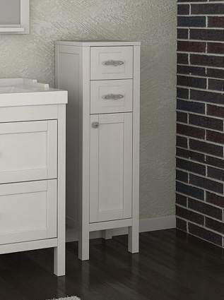 Тумба ASB-Mebel Римини 30 белая патина серебро