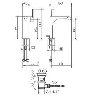 Смеситель Keuco Edition 11 51109 010000 для биде
