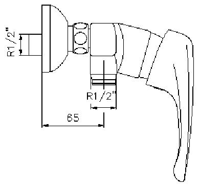 Смеситель E.C.A. Mix S 102102156 для душа