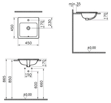 Рукомойник VitrA S20 5463B003