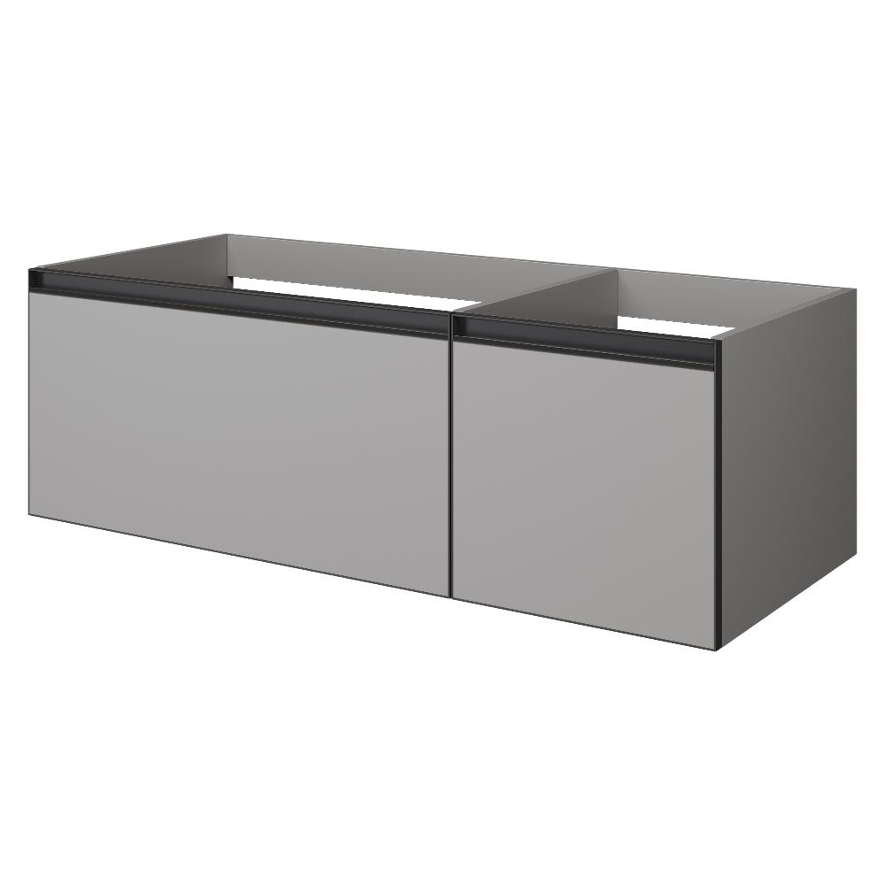 Armadi Art QUATRO 2 120см (80+40) тумба LUNA профиль ANTHRACITE с подсветкой внутри 790-M2-120-L-A-LED