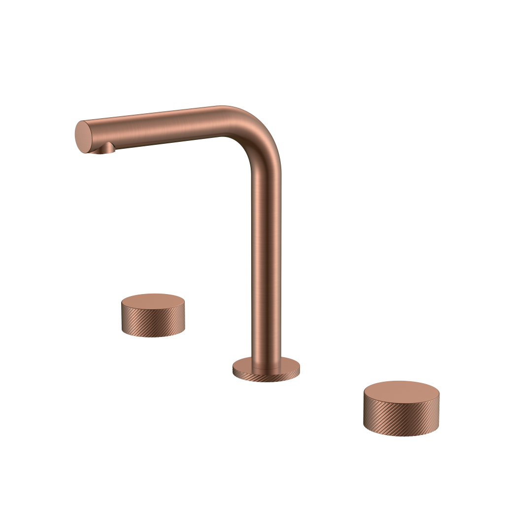 Смеситель на столешницу Boheme STICK SPIRALE на 3 отв. COPPER BRUSHED 152-CB.4